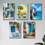 Set of 5 Premium Wall Art Photo Tiles – Modern Home Decor Sets 8x11