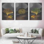 Set of 3 wooden phototile frames with spiritual designs for wall decor