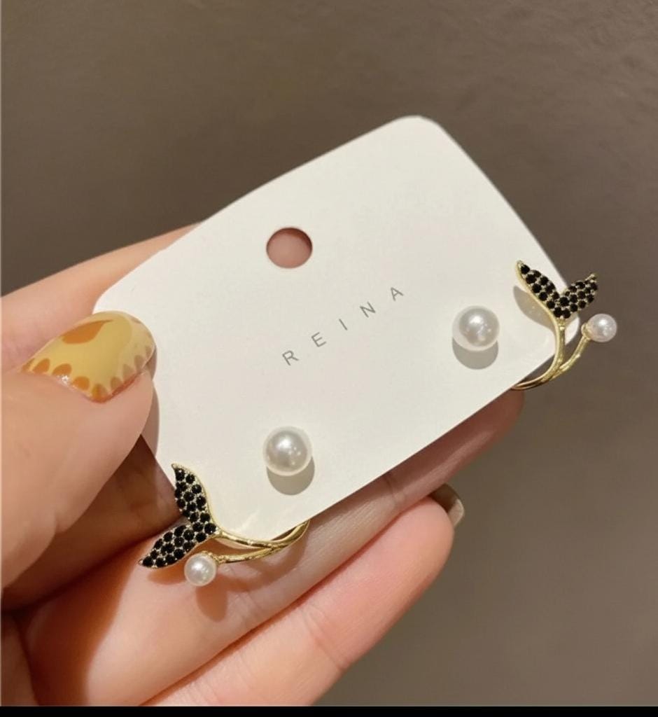 f348f57d482f5b7d875f5afda8f6b519.jpeg AUJ-939 Korean Fish Tail Earrings – Elegant Fashion Jewellery, Stylish Accessory for Women - Image 1