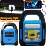 Hurry Bolt Emergency Rechargeable LED Light With Solar Panel USB Charging Built In Battery Trend Product