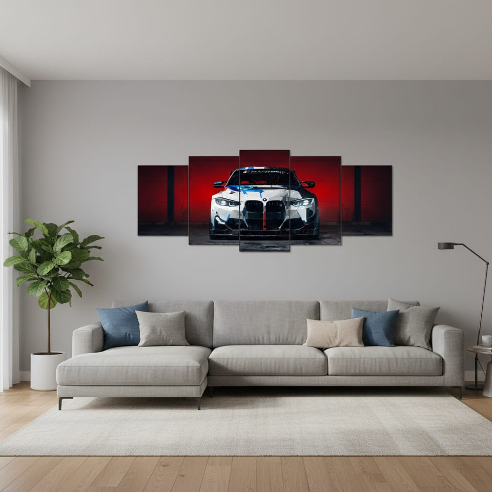 fc52f156a2dfe01fb921b1f095b2a13f.jpeg 5-piece wooden sticky wall frame set arranged on wall in 16x40 inch layout