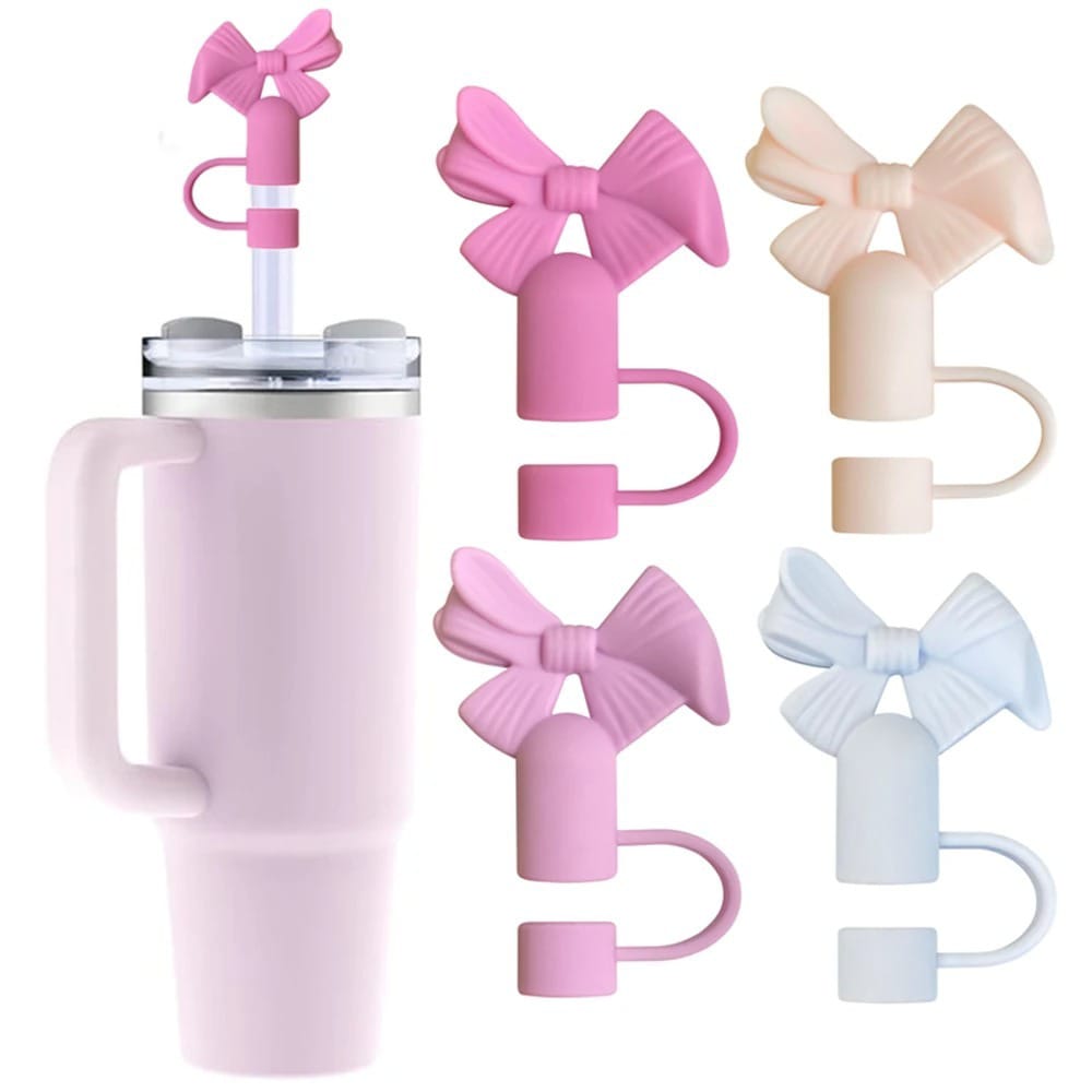 ff1dca8d3feee18f9cd85f381b8bfacc.jpeg 1PC Cute Bow Straw Cap Cover for 10mm Straws – Fits Stanley Tumbler Cups, Dustproof & Leak-Resistant (Random Color) - Image 1