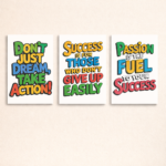 Set of 3 Premium Wall Art Photo Tiles – Modern Home Decor Sets 8x11