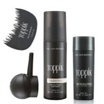 Toppik Hair Building Fiber ( 27.5g ) Pack of 4 Complete Kit – Toppik Hair Fiber +  Applicator + Holding Spray + Comb