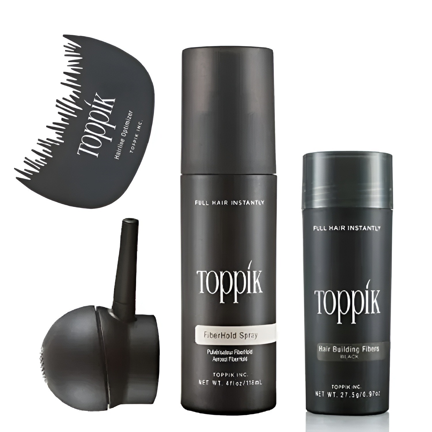 imgi_17_imgi_44_ZiPDxq3e_2x.jpg Toppik Hair Building Fiber ( 27.5g ) Pack of 4 Complete Kit – Toppik Hair Fiber + Applicator + Holding Spray + Comb - Image 1