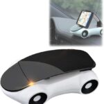 Transformers sports car phone holder on dashboard