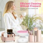 Electric makeup brush cleaner machine with USB rechargeable feature