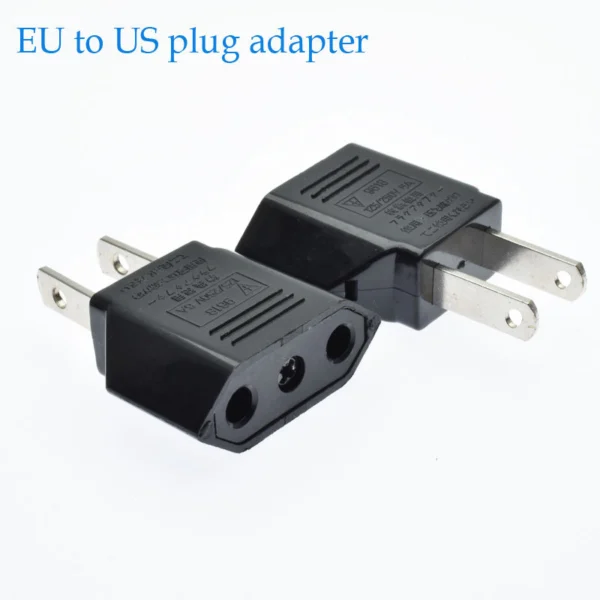 European to American Conversion Plug All Copper White Black