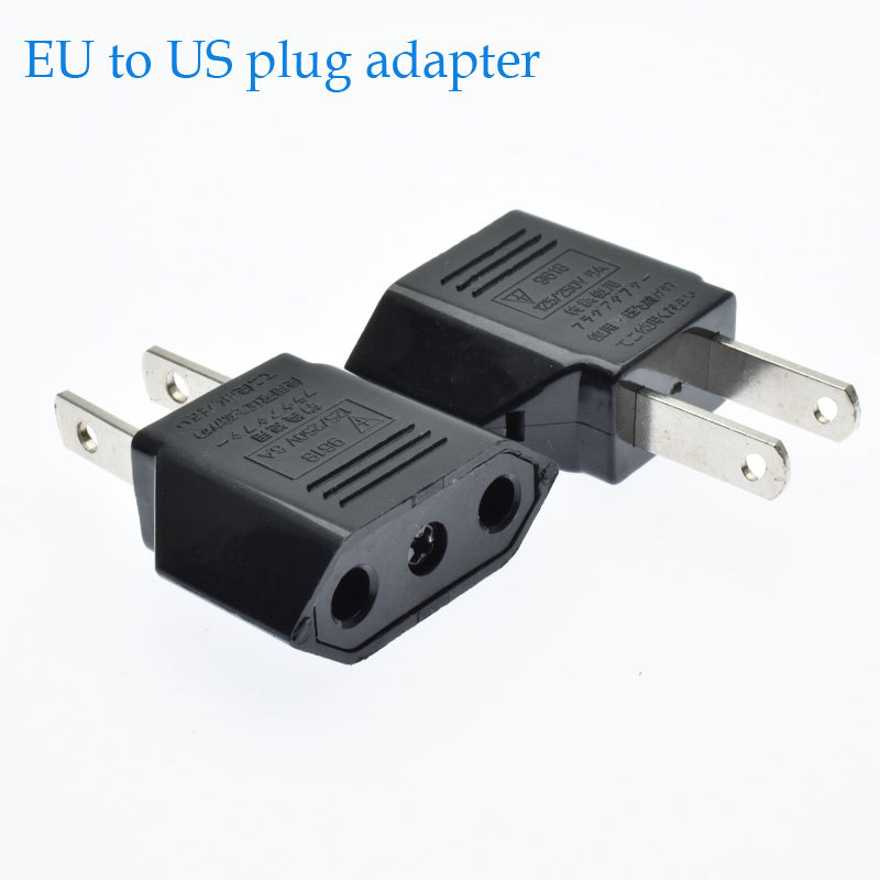 All copper European to American conversion plug in white