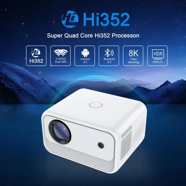 Home Office HD Projector 300 Lumen Electric Focus 1080p