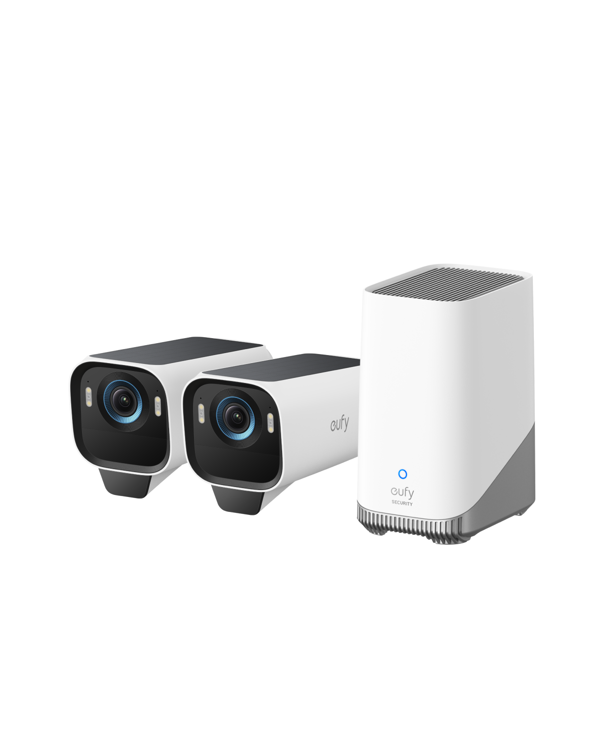 Eufycam S3 Pro 2-Cam Kit with Solar Power Black White