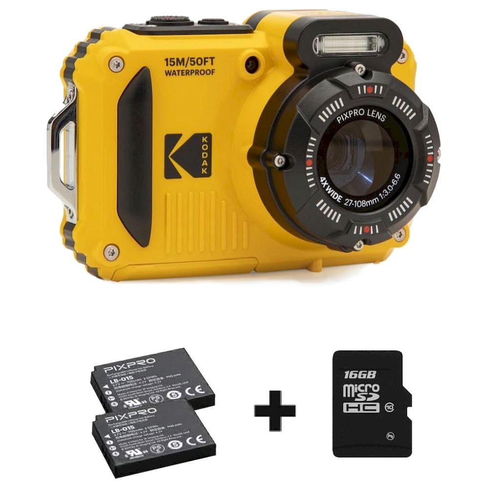 Kodak Pixpro WPZ2 Waterproof 16MP Compact Camera Yellow