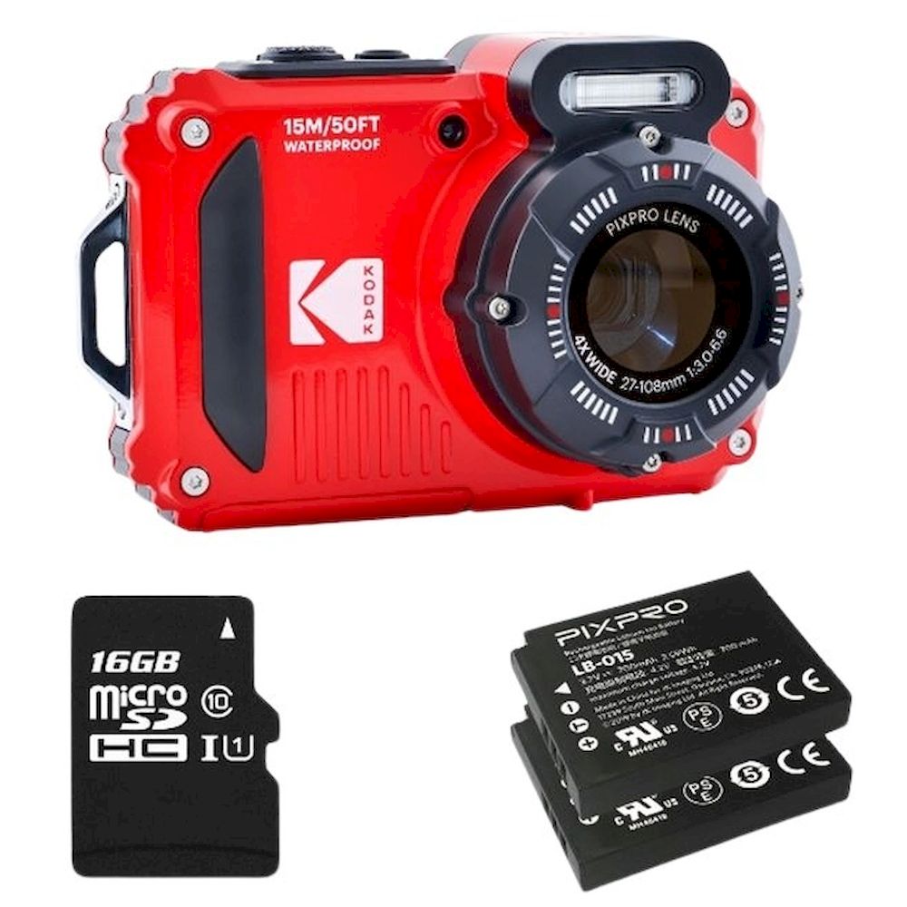 Kodak PixPro WPZ2 Waterproof 16MP Compact Camera Red