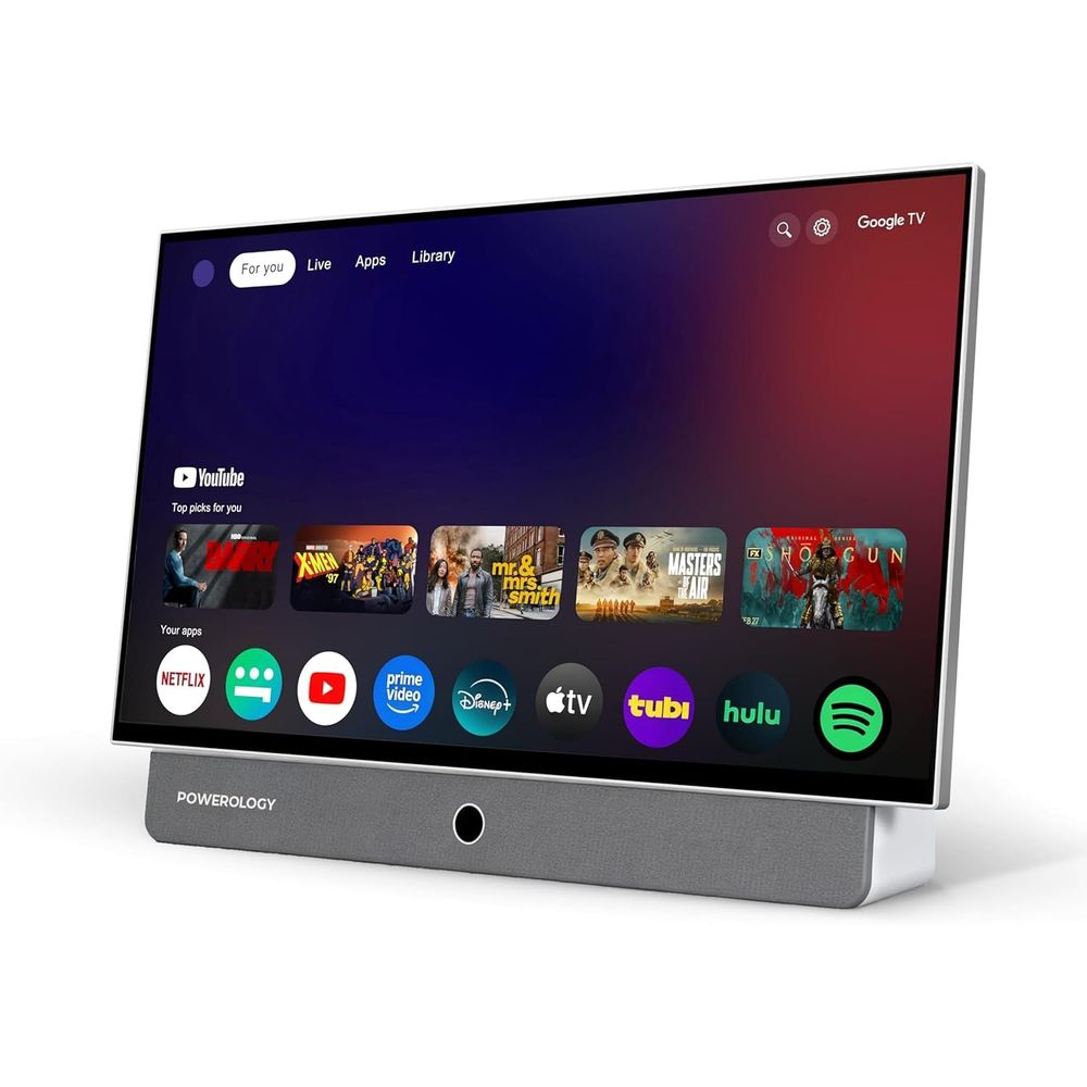 Powerology 27-inch FHD Smart Android 14 TV with Carry Case