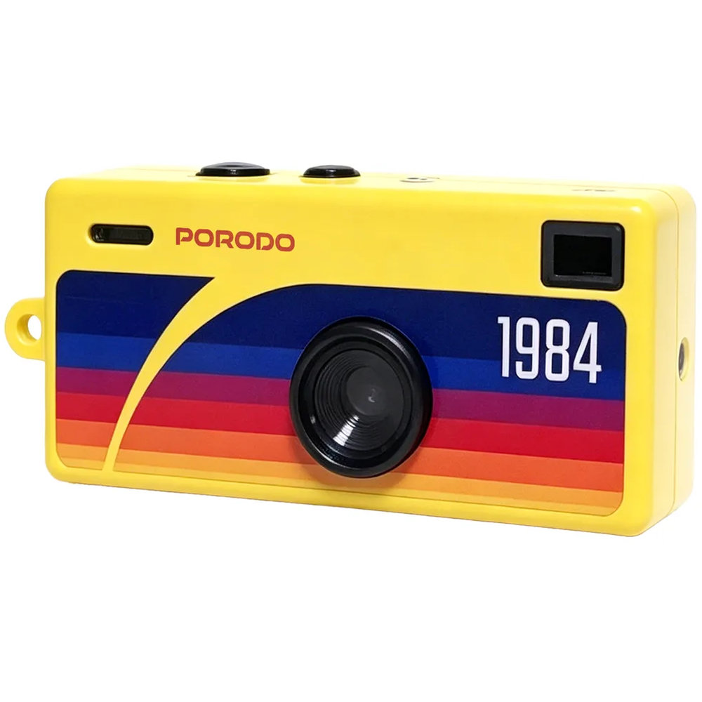 Porodo Mini Thumb Camera with Flip TFT Display Yellow