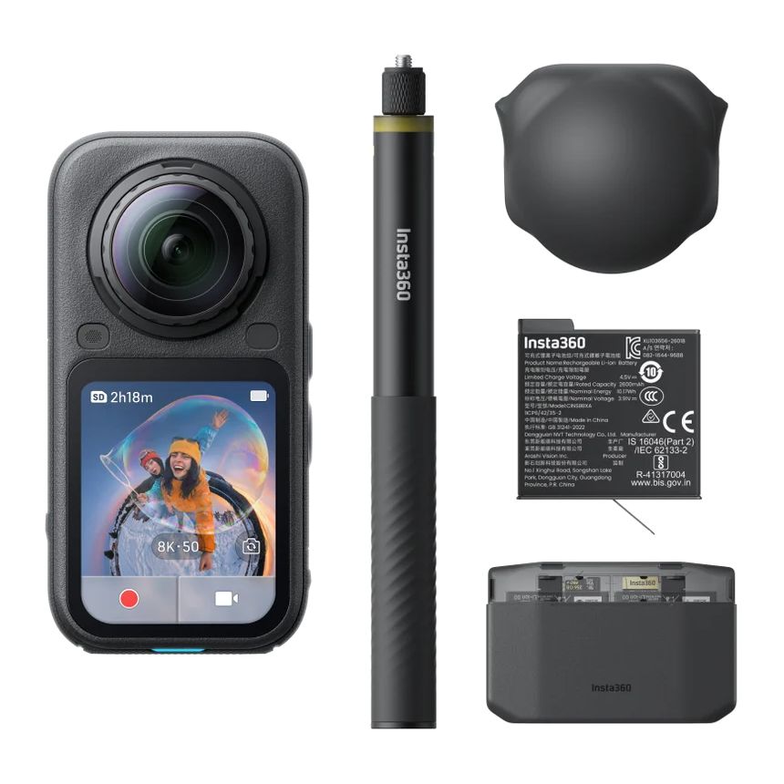 Insta360 X6 Essentials Bundle Midnight Black 1-Inch Camera