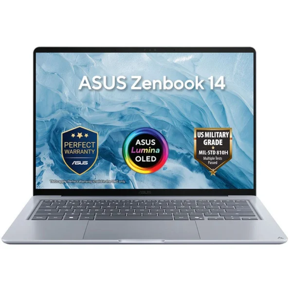 ASUS Zenbook 14 Arctic Blue Laptop with Snapdragon Processor