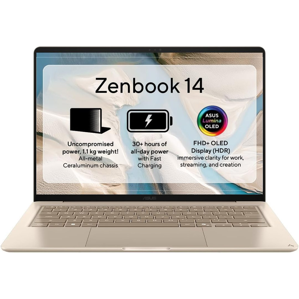 ASUS Zenbook 14 Laptop UX3480QA-U1158W Zabriskie Beige