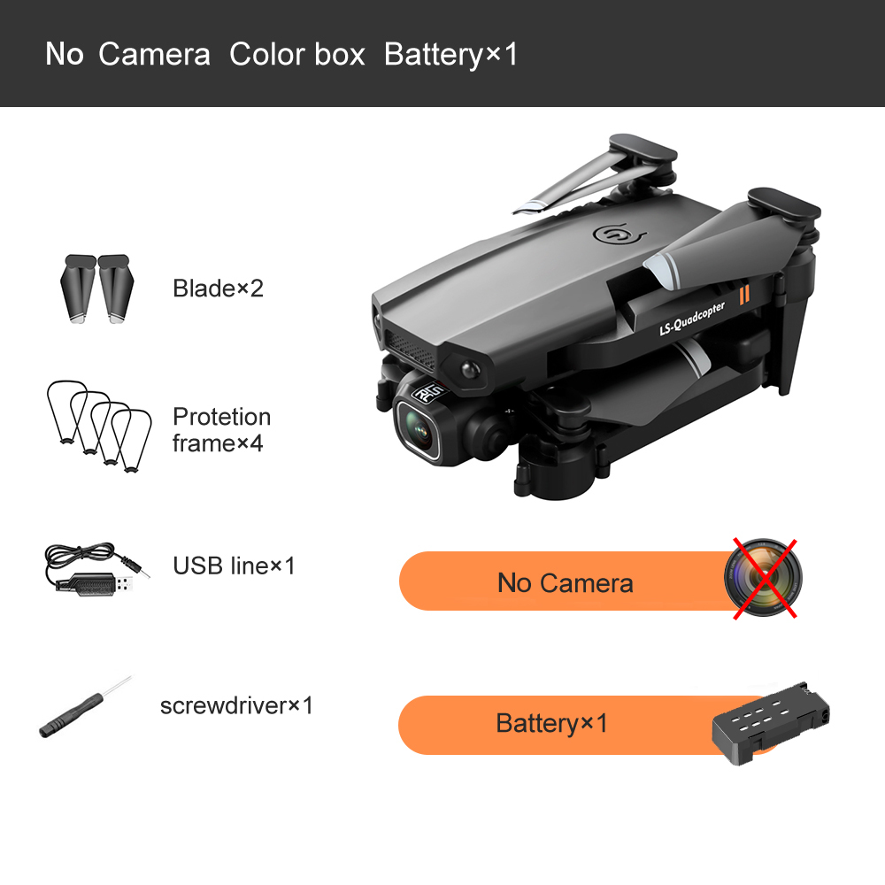 Mini UAV quadcopter drone with dual cameras top view