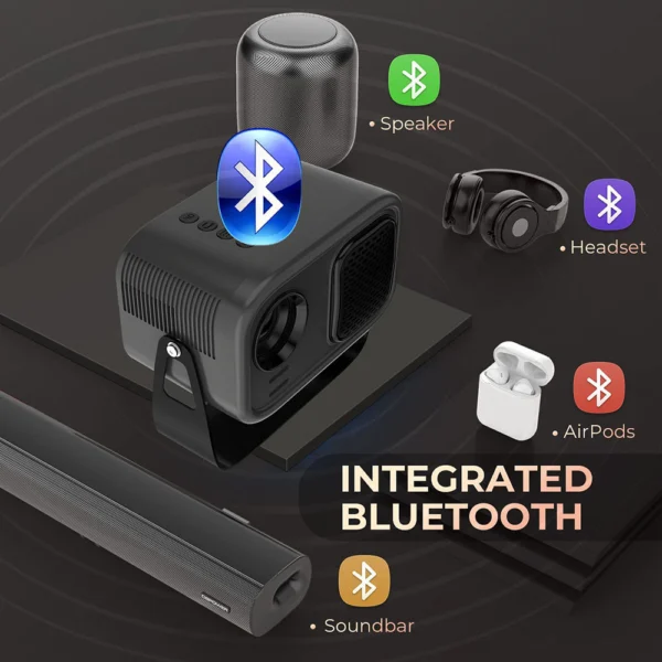 Home Office HD Smart Portable Projector 1280x720