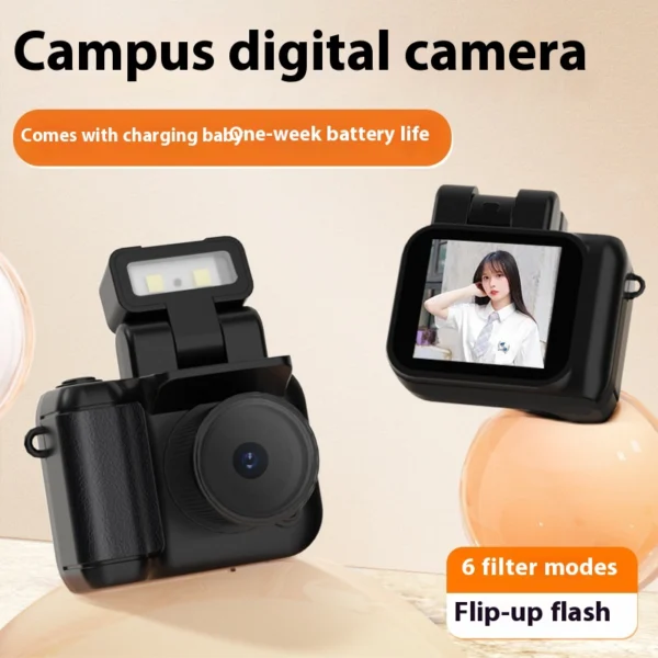 Portable Small Retro Travel Camera with 1080P Video