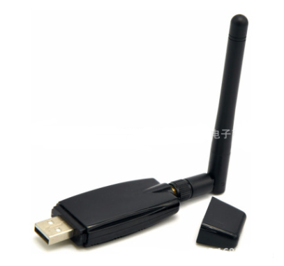 300M USB wireless network card with antenna front view