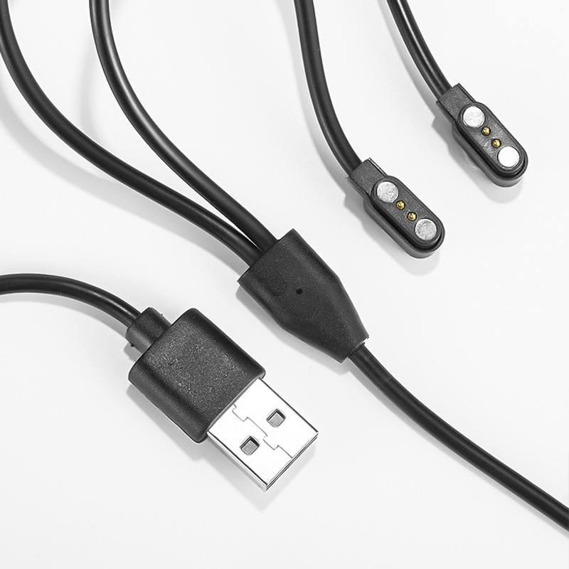 Smart Device Charging Cable Black 2Pin 2.54mm One for Two