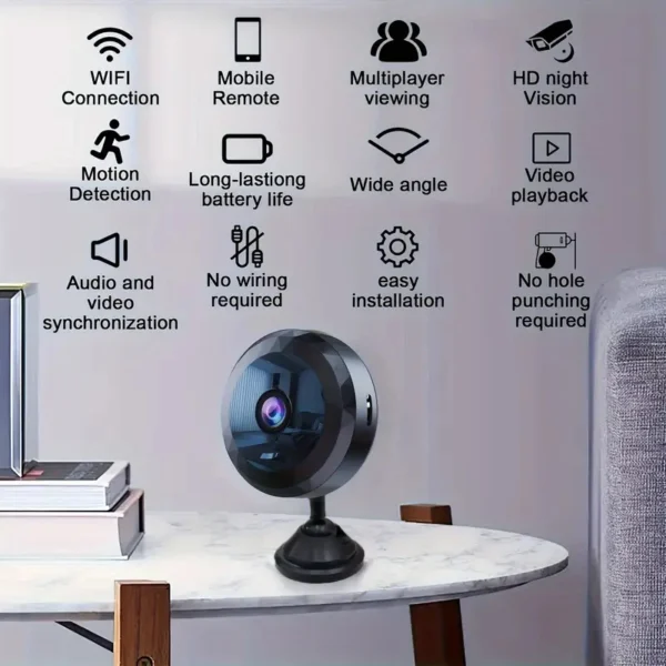 Wireless WiFi HD Security Camera Diamond Black