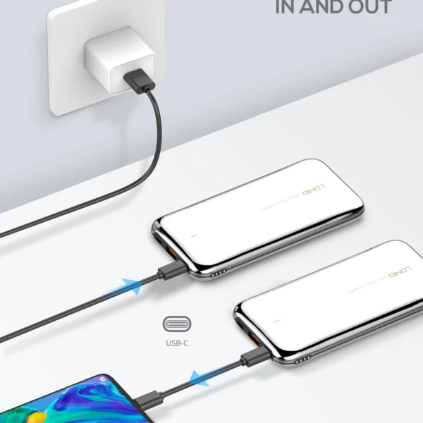 Austenitic Stainless Steel 10000mAh Power Bank