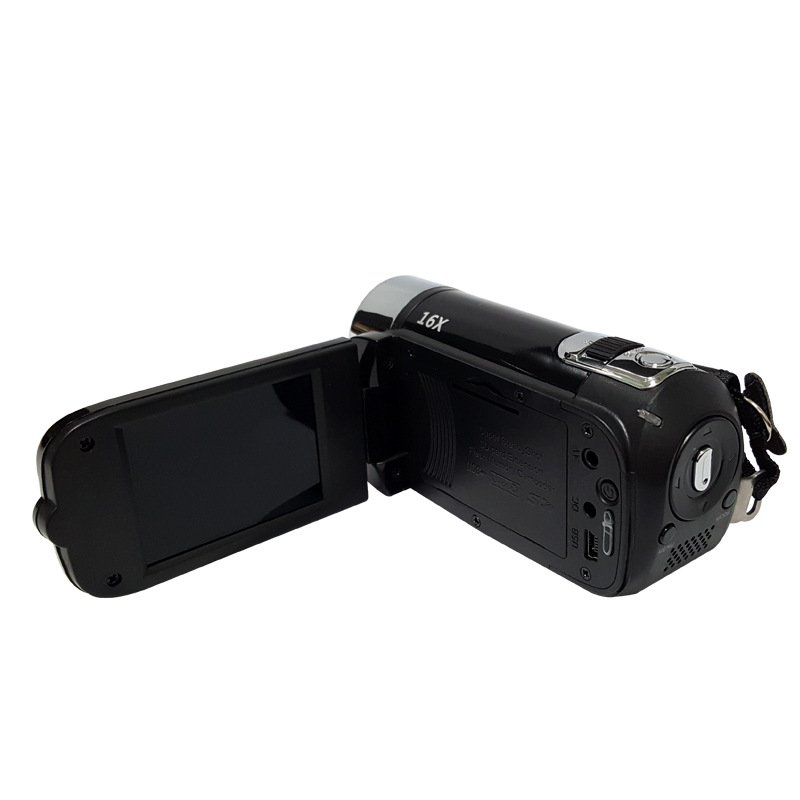 Front view of 16MP HD digital camera showing lens and body