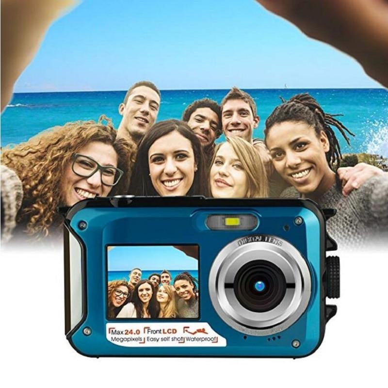 Dual-screen waterproof HD digital camera front view
