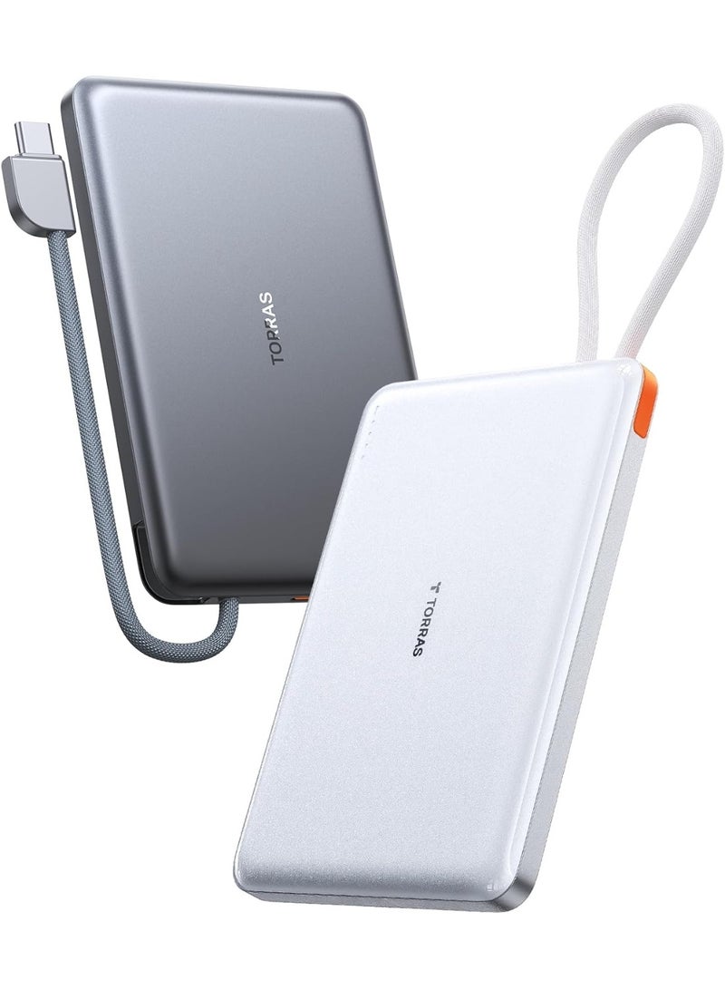 TORRAS PebbleLink 10000mAh Fast Charging Power Bank Grey