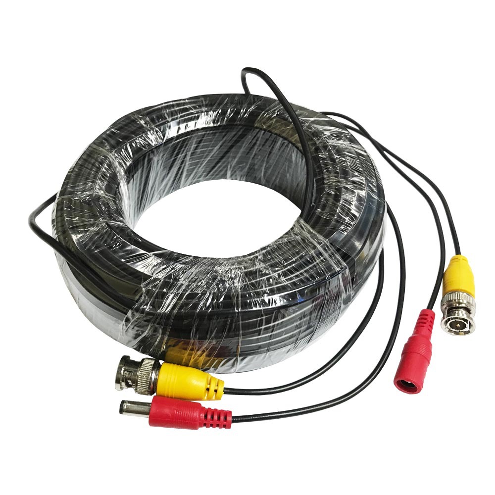 BNC DC Power Video Integrated Cable Wiring 5M Black