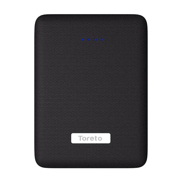 Toreto Ultra Slim Portable Power Bank 10000mAh Black