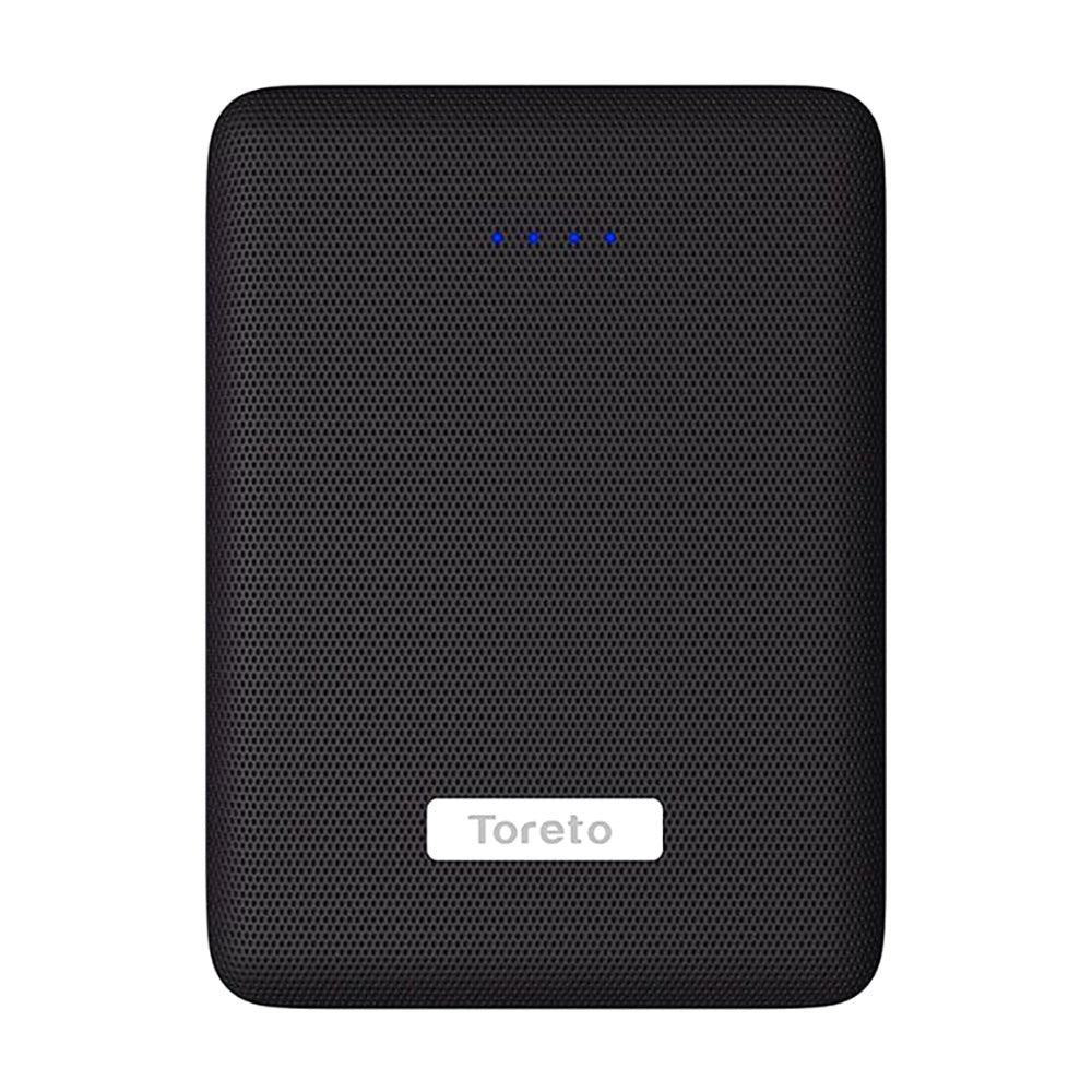 Toreto Ultra Slim Portable Power Bank 10000mAh Black