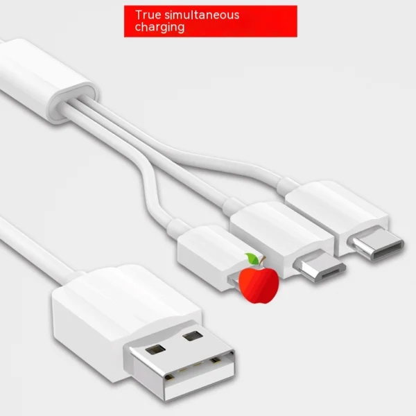 One-to-Three Short Data Cable Multi-Function 1.2m