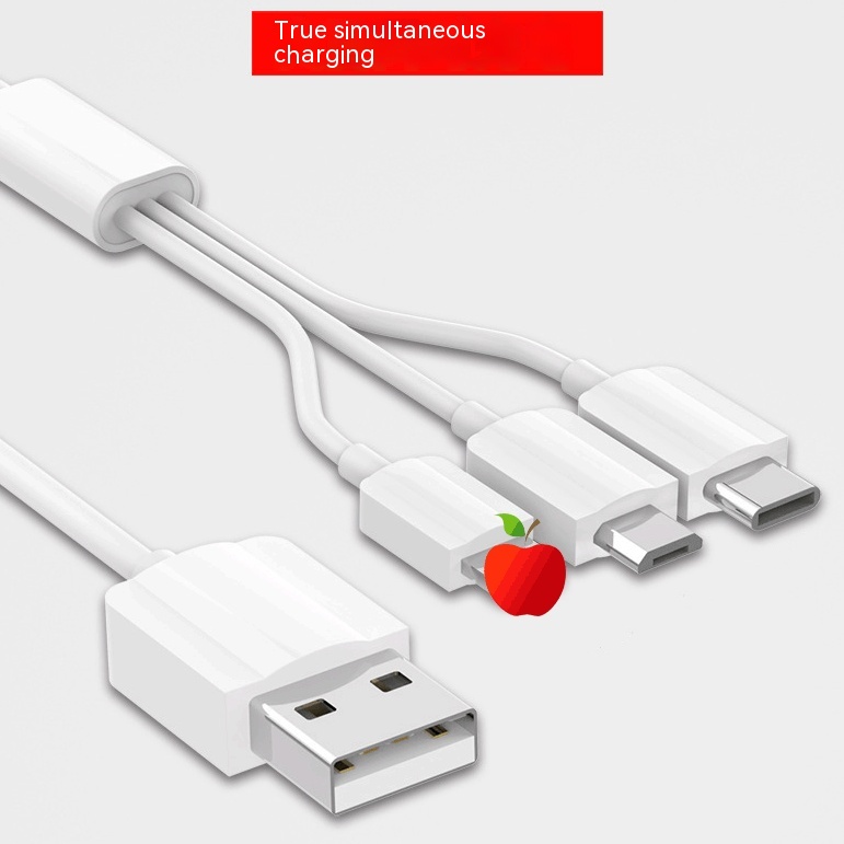 One-to-Three Short Data Cable Multi-Function 1.2m