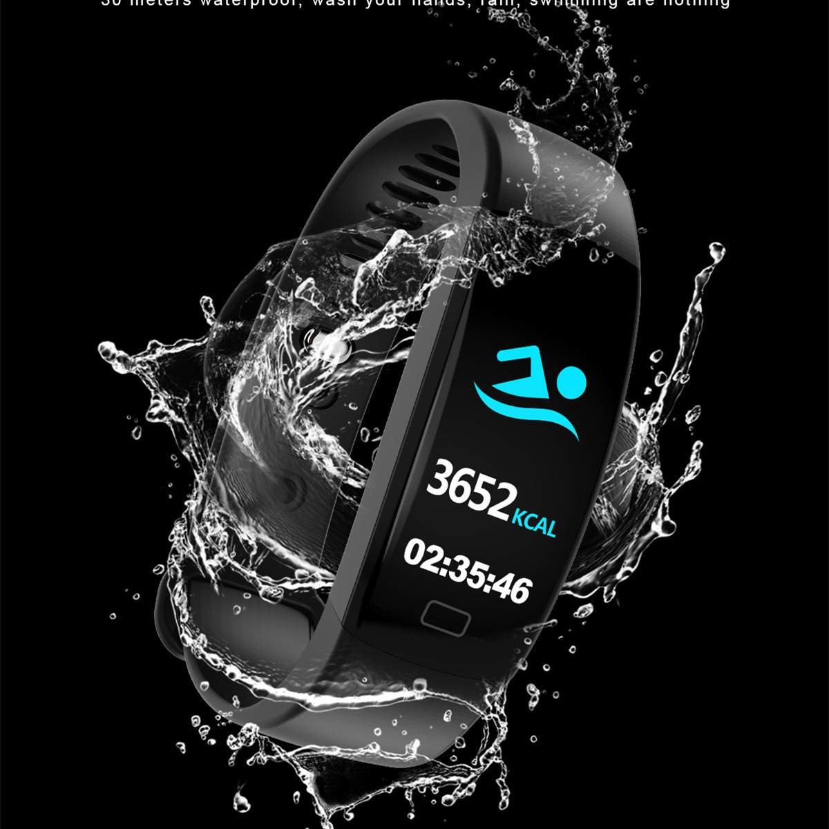 F64 Smart Sports Bluetooth Bracelet Watch blue variant