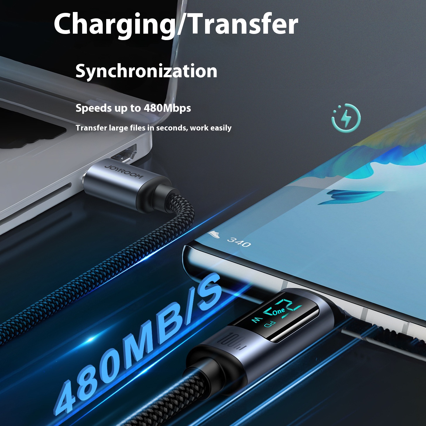 PD20 66W Aluminum Alloy Fast Charge Data Cable USB & Lightning