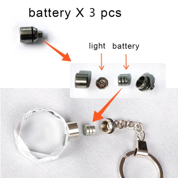 LED Light with 3 Button Cell Batteries Set