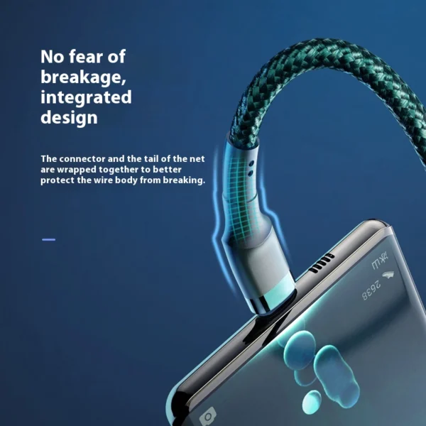 6A Double USB Type-C Cable 120W Fast Charging