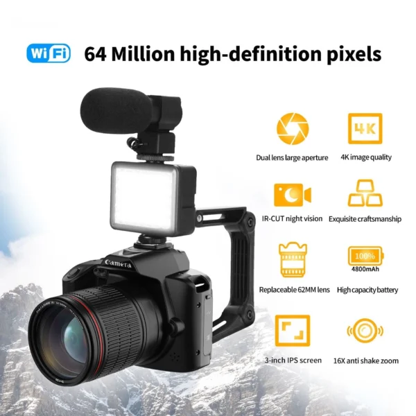 Million Pixels D5 HD WiFi 4K Night Vision Digital Camera