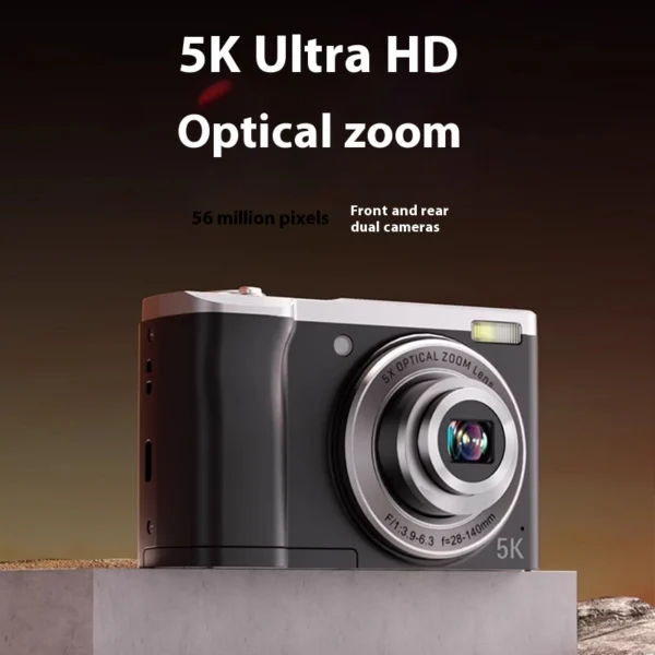 5K HD Digital Camera with Optical Zoom and Anti-shake