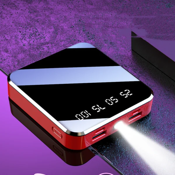 Mini Compact Full Mirror Power Bank 20000mAh
