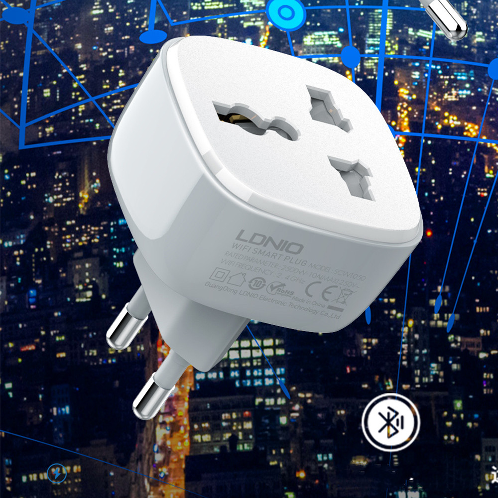 Smart Home Socket Remote European and British Standard Power Plug Adapter front view