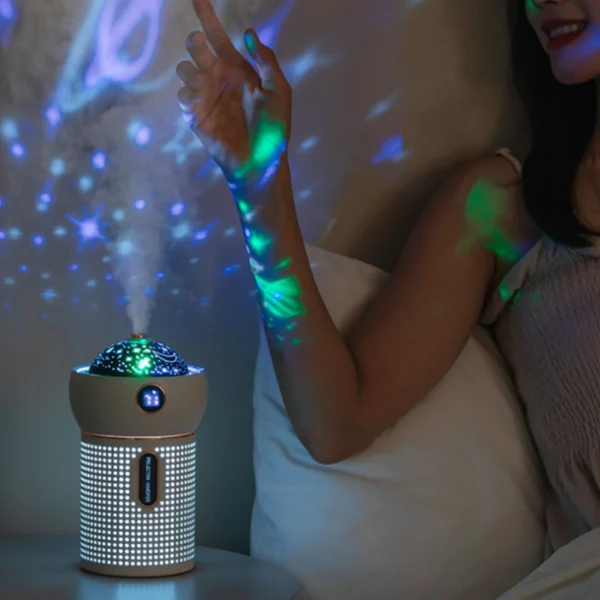 Silent Projector Humidifier with Night Light for Dorm