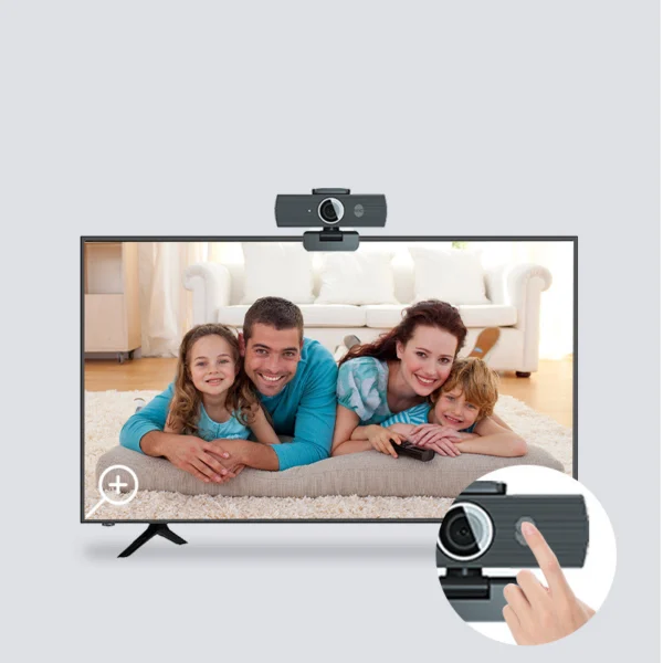 4K USB Zoom Network Computer Camera with Privacy Cover