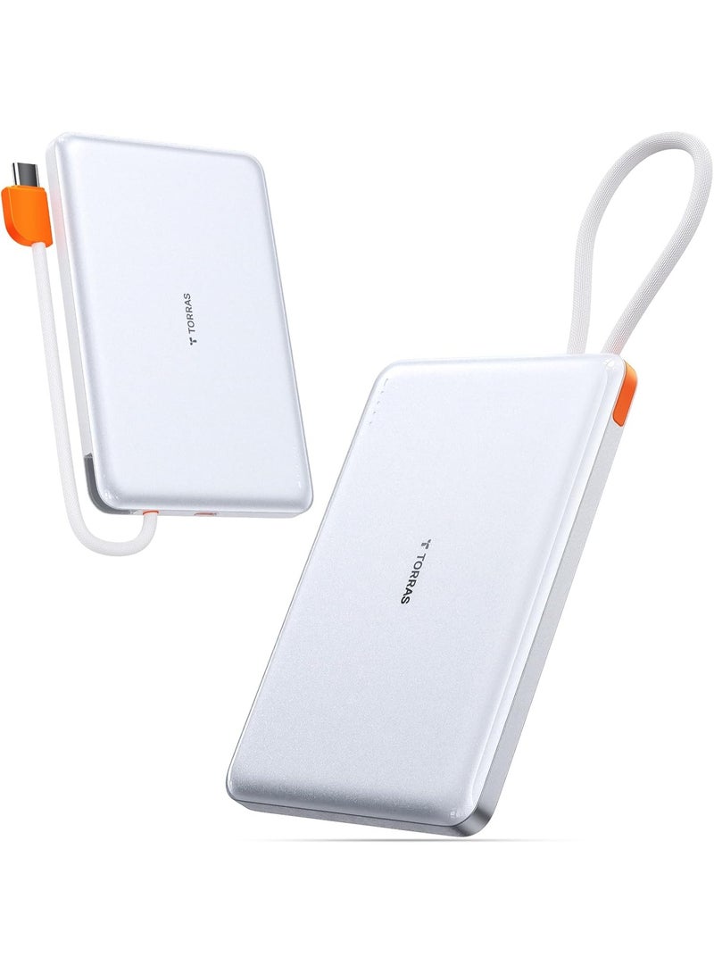 TORRAS PebbleLink 10000mAh Fast Charging Power Bank White