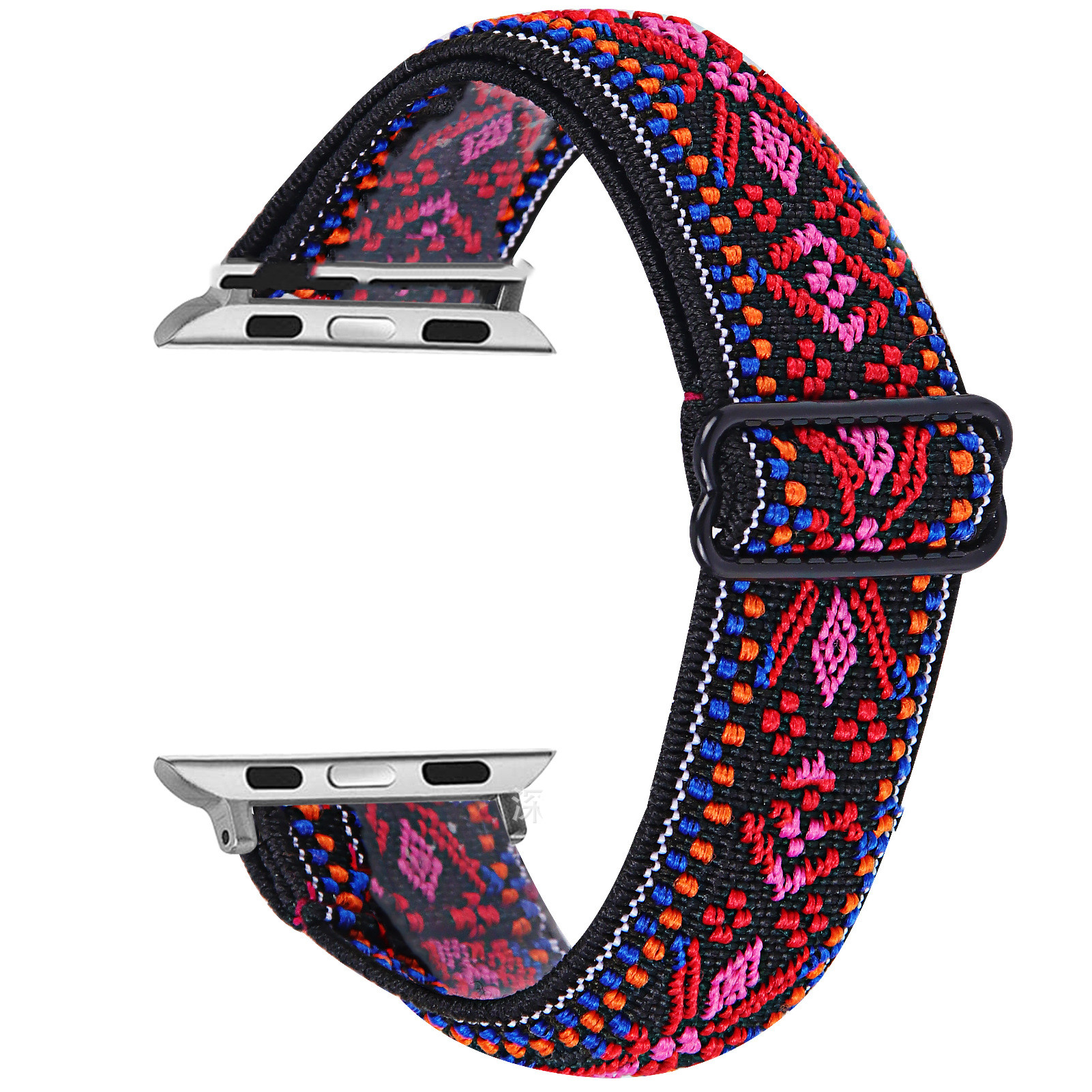 Elastic adjustable size watch band in bohemian red for Apple Watch