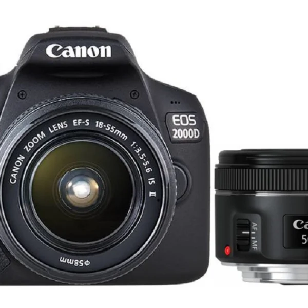 Canon EOS 2000D DSLR with 18-55mm & 50mm STM Lenses Kit